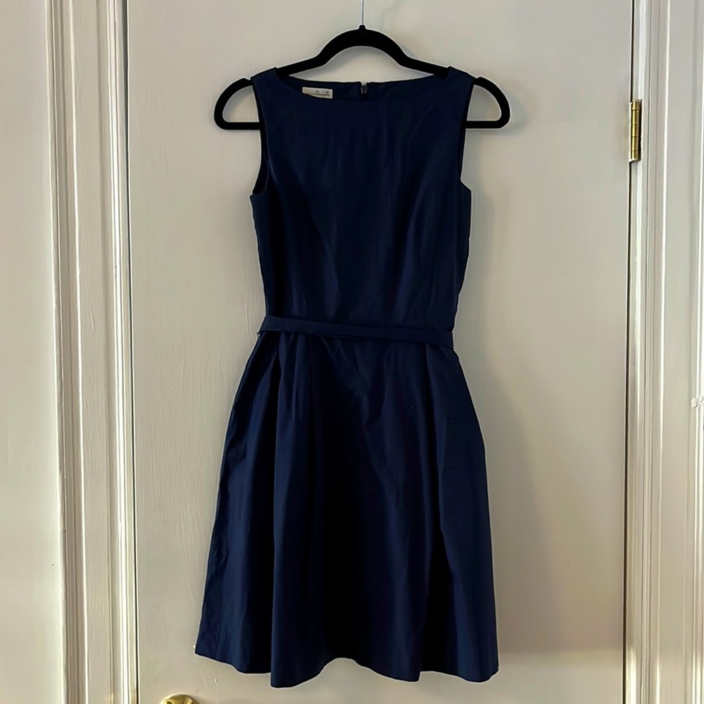 LL Bean Signature Poplin Dress, 2P, Navy